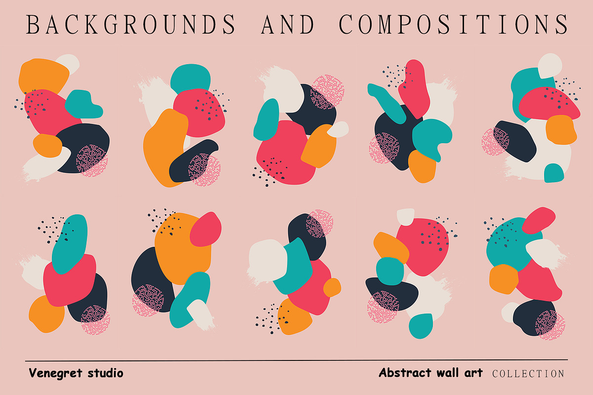 Abstract wall art collection, an Illustration by Vinegret -Shop (Photo 13 of 15)