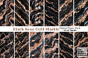 Black Rose Gold Marble Texture, a Pattern Graphic by Fine Purple Elephant (Thumbnail 1 of 5)