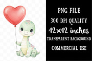 Adorable Baby Dino Watercolor, an Illustration by Designking (Thumbnail 4 of 5)