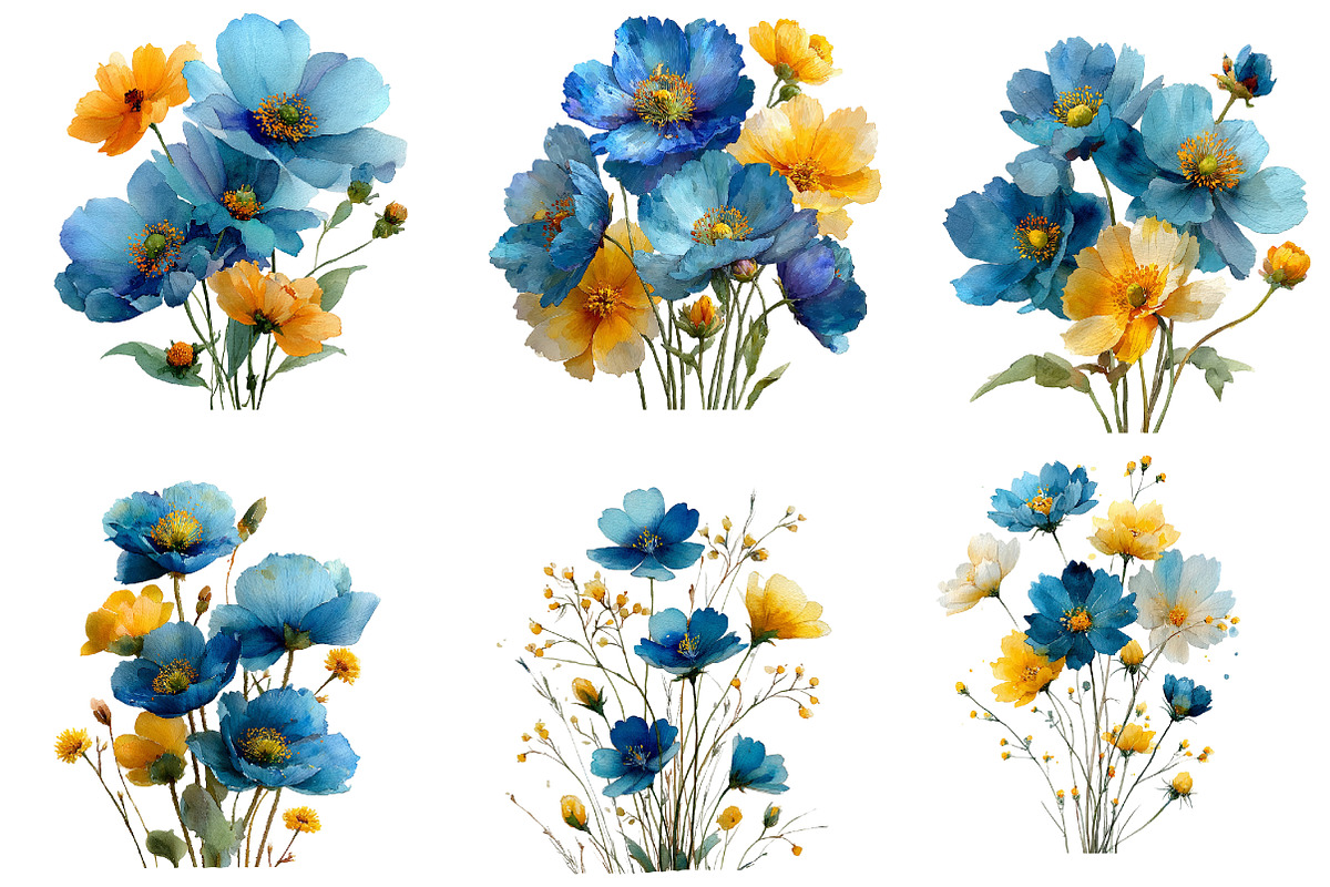 Meadow wildflowers Clipart, an Illustration by Designworld (Photo 2 of 8)