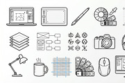 vector Bunles Designer Icon Set, an Outline Icon by adenpinkstore (Thumbnail 12 of 14)