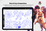 Xmas Couple Procreate Brushes, a Brush Add-On by Selentaori Studio (Thumbnail 9 of 12)