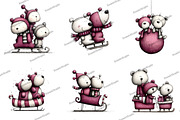 Cute Teddy Bear Couple Clipart, an Illustration by DreamArtGraphic (Thumbnail 3 of 5)