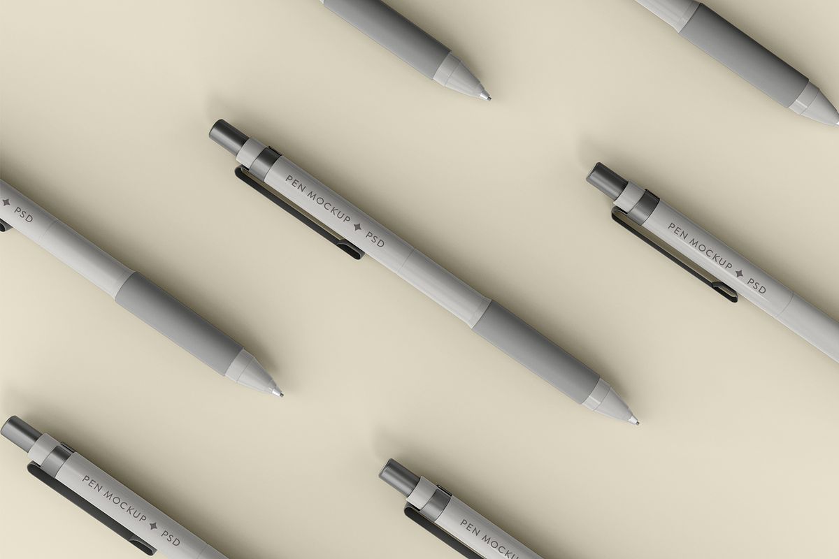 Set of Pens Mockup, a Pens & Pencil Mockup by Xtrahive