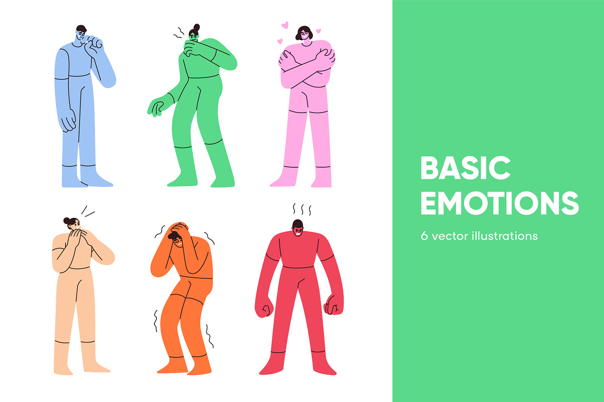 Characters expressing basic emotions, a Person Illustration by Good Studio (Photo 1 of 3)