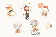 VINTAGE CIRCUS. Watercolor animals, an Animal Illustration by OlliArtDesign (Thumbnail 2 of 10)