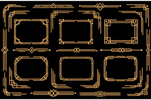 Art Deco Vector Elements Borders