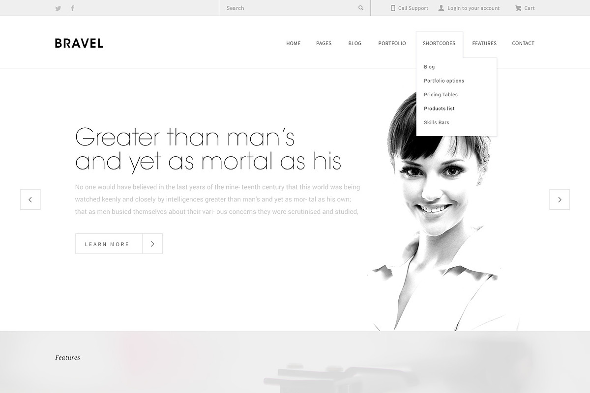 BRAVEL Website Template, a Websites & App Template by vogelsteinshop (Photo 4 of 5)