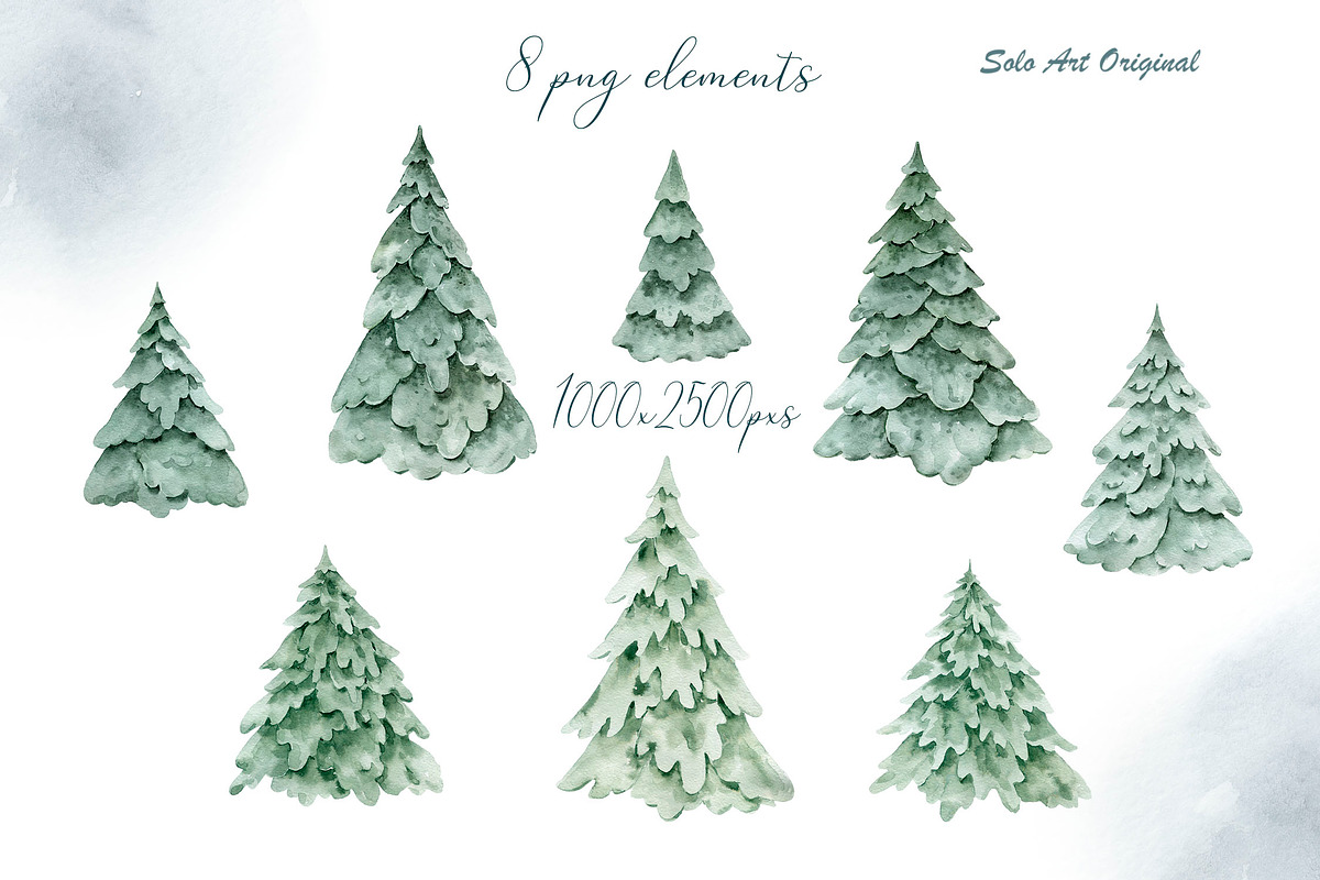 Woodland Landscape Spruce trees, an Illustration by Solo Art Original (Photo 2 of 9)