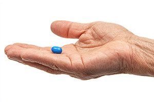 Mature hand with medicine pills, a Health & Medical Photo by AlyaAnd