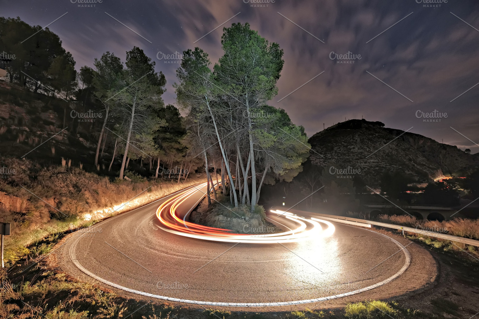 Light trails stock photo containing light and trails, a Transportation Photo by Kynamuia