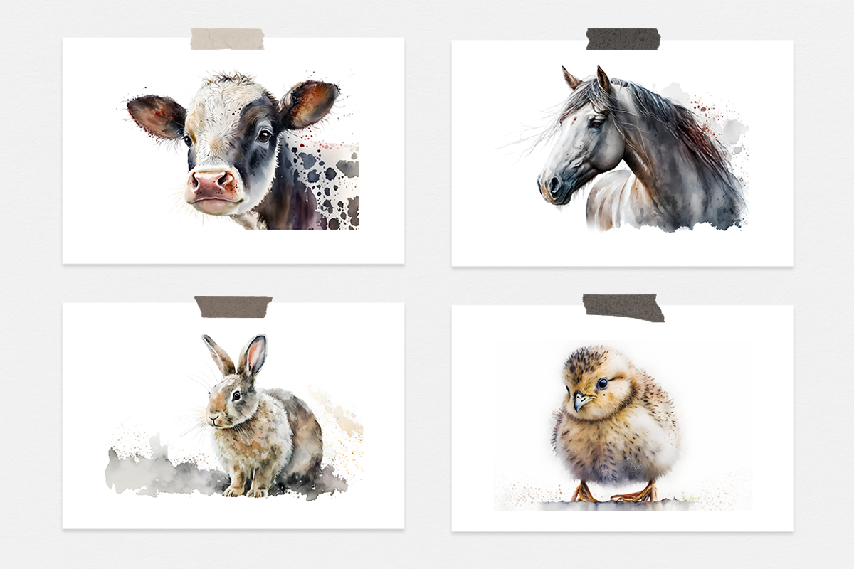 On The Farm Watercolor Collection, an Animal Illustration by artsy-fartsy (Photo 2 of 11)