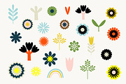 Retro Flower Power Illustration Pack, an Illustration by Jill Adams (Thumbnail 8 of 9)