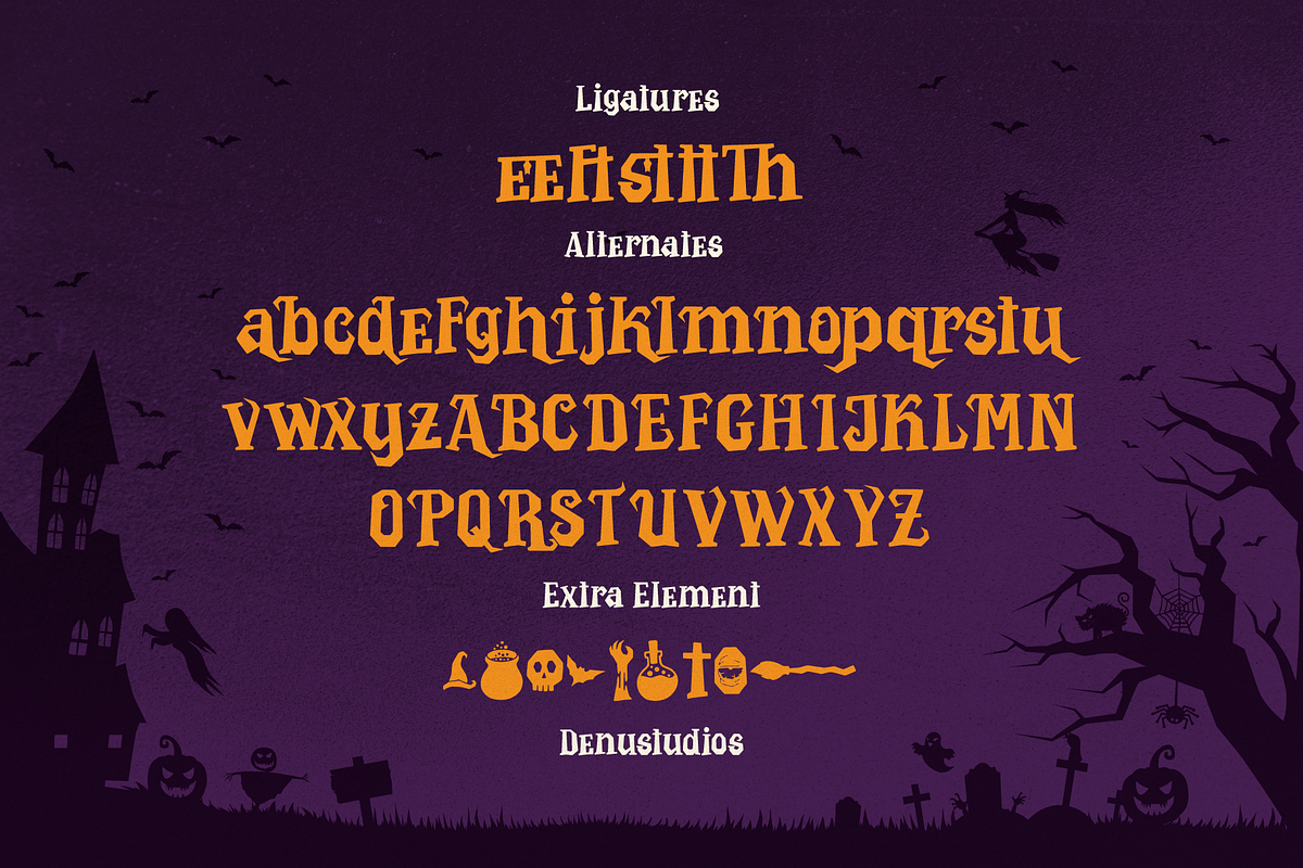 Vespera Mind | Halloween Display, a Blackletter Font by Denustudios (Photo 12 of 12)