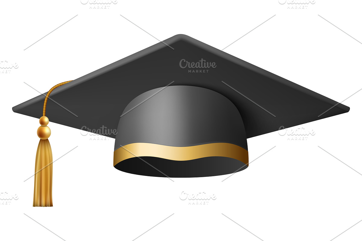 Graduation Cap, Vector Set., an Object Graphic by Gomolach (Photo 5 of 5)