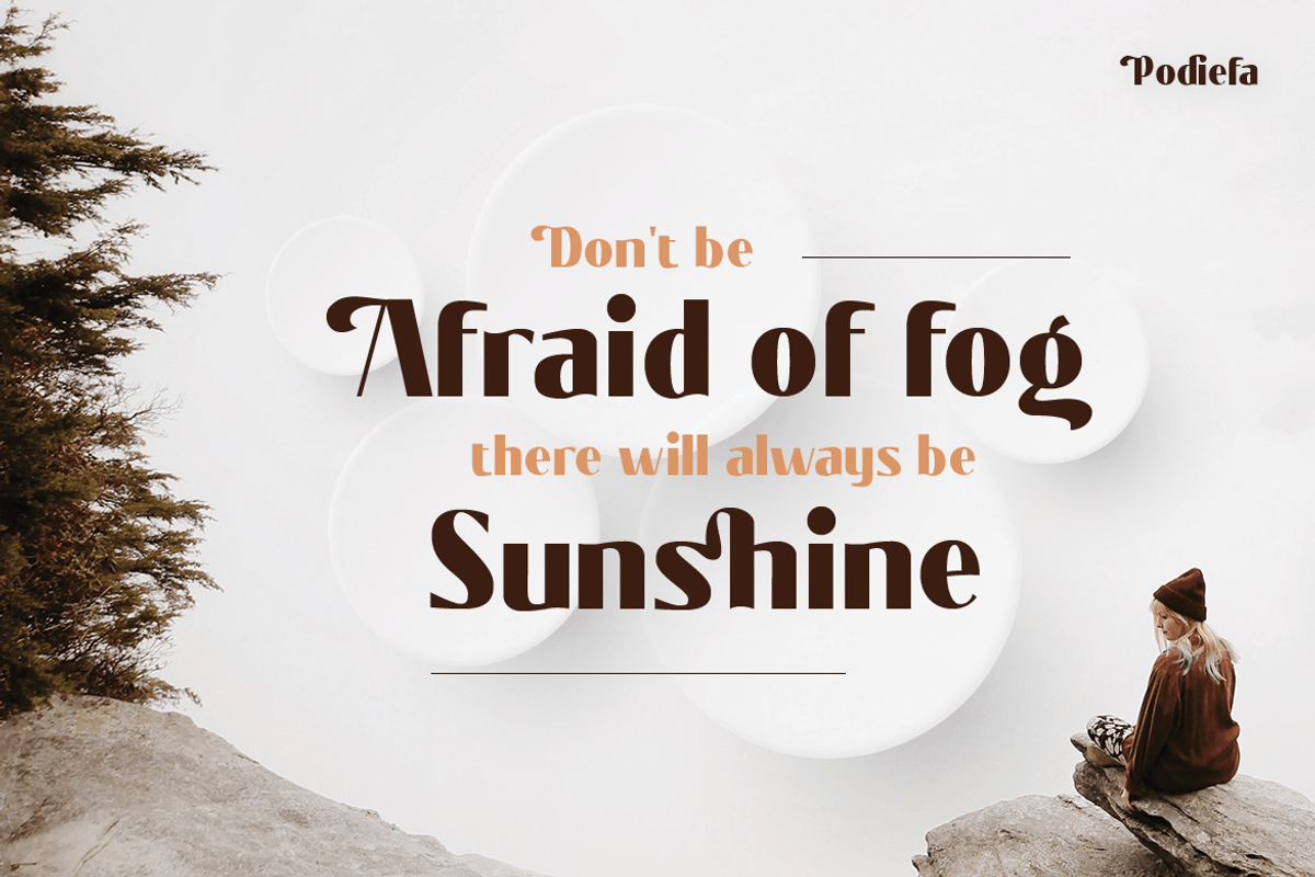 Podiefa, a Sans Serif Font by kerismaker (Photo 10 of 12)