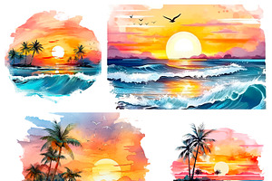 Sunset Beach Png Clipart - 10 Png