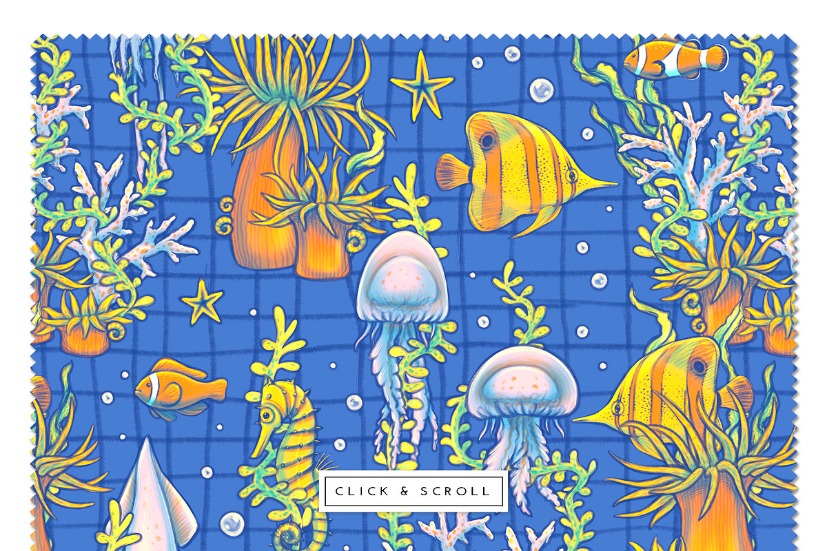 OCEAN Patterns & Clipart, a Decorative Illustration by Liiafis (Photo 5 of 15)