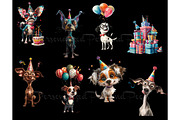142 Whimsical Quirky Dog Clipart, an Animal Illustration by Art Paradise Studios (Thumbnail 9 of 10)
