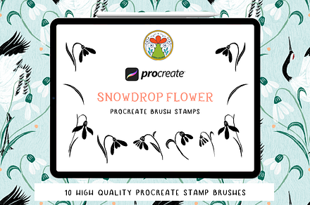 Procreate Brush Stamps - Snowdrop