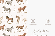 Seamless Horses Pattern PNG, a Pattern Graphic by Pati Charm Studio (Thumbnail 5 of 6)
