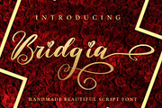 Bridgia Valentine, a Script Font by Aldedesign (Thumbnail 1 of 9)