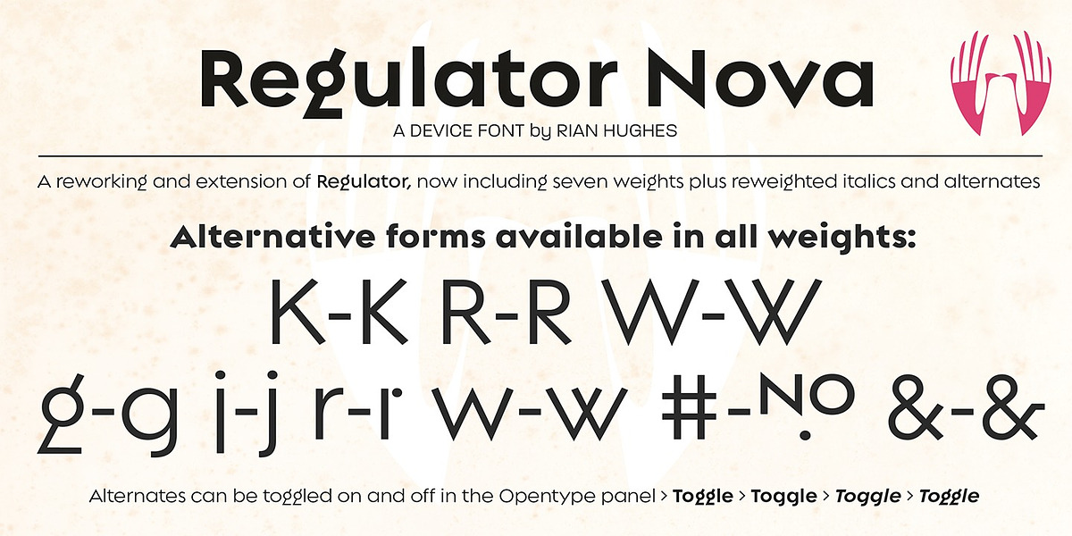 Regulator Nova, a Sans Serif Font by Device (Photo 8 of 9)