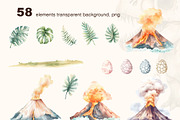 Watercolor dino. Patterns, Clip Art, an Animal Illustration by Pattern + watercolor (Thumbnail 5 of 15)