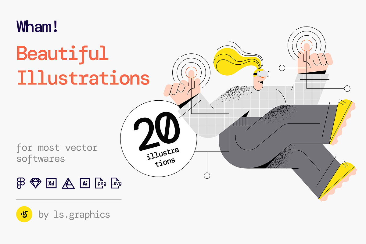Wham! Illustration Kit, a Templates & Theme by ls-illustrations (Photo 1 of 6)