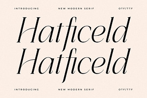 Hatficeld New Modern Serif Font