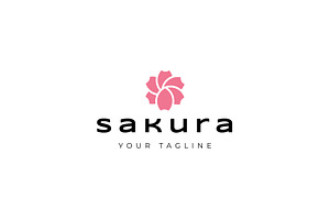 Sakura icon template illustration