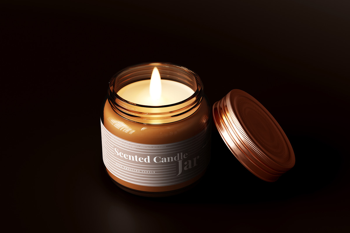 Amber Glass Candle Mockup Bundle, a Packaging Mockup by pmvch (Photo 38 of 135)