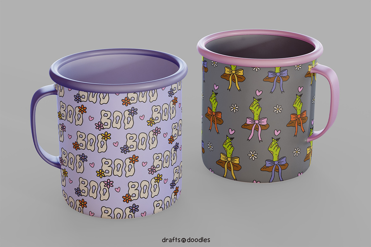 Spooky and Romantic Halloween Set, a Pattern Graphic by Drafts n Doodles (Photo 9 of 12)