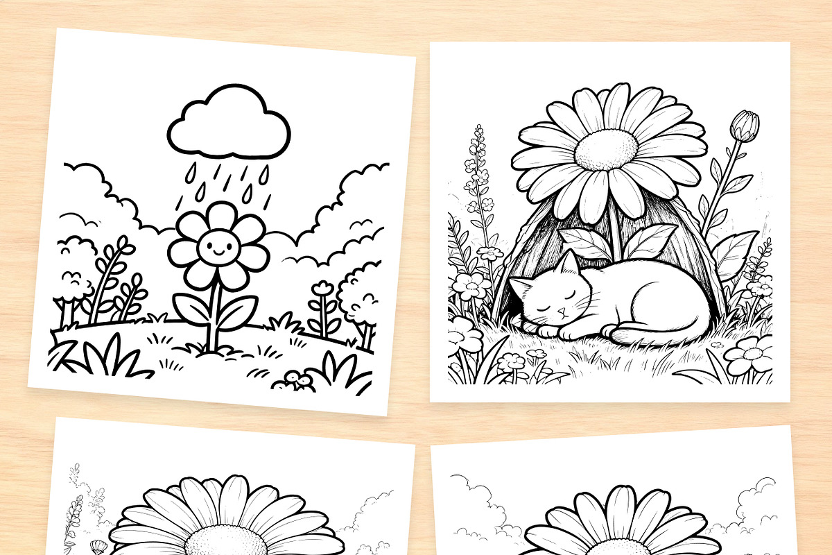 Garden Coloring Book – 20 Pages, an Illustration by No.13 (Photo 6 of 8)