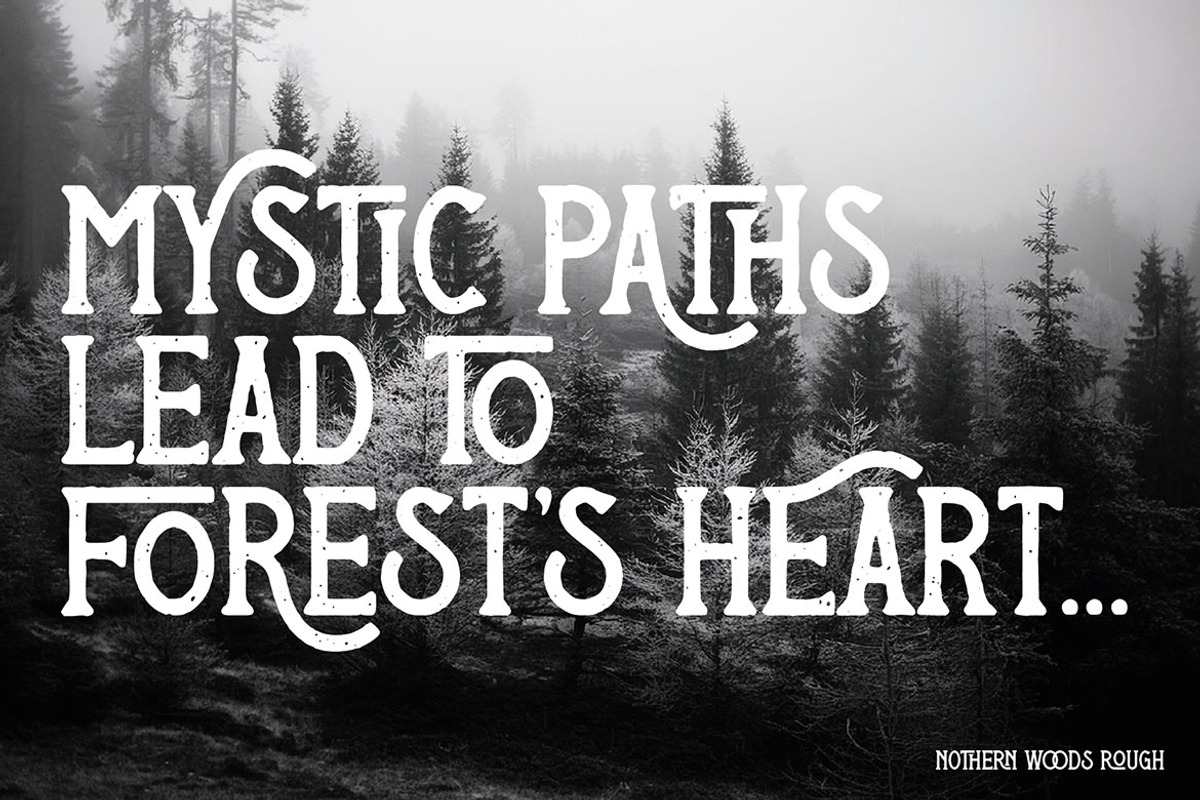 Nothern Woods Vintage Label Font, a Serif Font by JumboDesign (Photo 4 of 6)