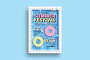 Flat Design Summer Festival Flyer, a Flyer Template by graphicook (Thumbnail 1 of 3)