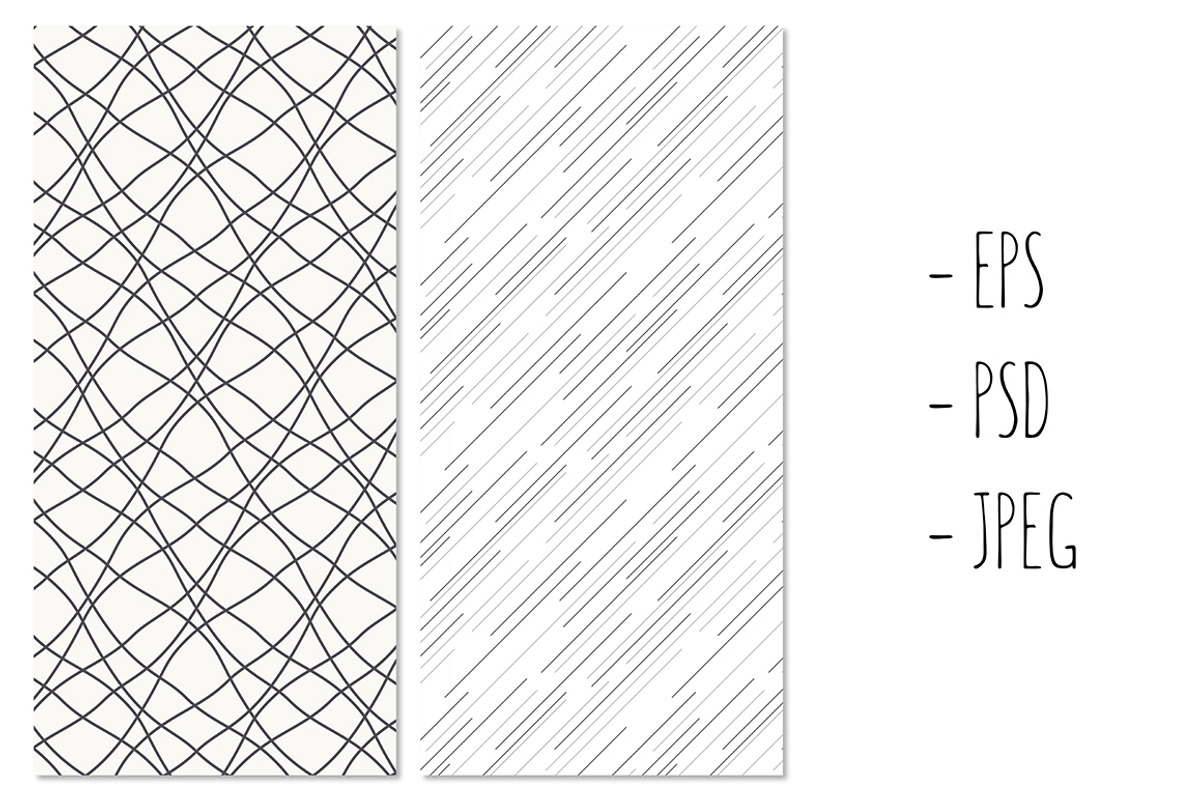 Doodles. Seamless Patterns Set 1 preview 3
