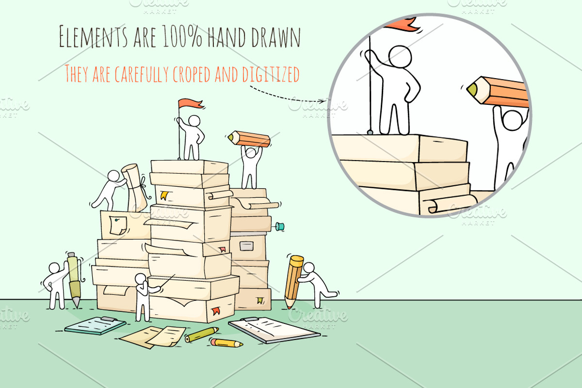 Cartoon stationery with People, an Education Illustration by Sapunkele (Photo 4 of 5)