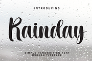 Rainday | Script Font, a Handwritten Font by Scratchones (Thumbnail 1 of 8)
