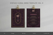 Vintage Floral Menu Vol.9, a Brochure Template by Bewalrus Studio (Thumbnail 1 of 5)