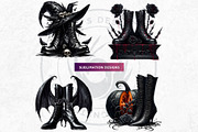 Halloween Character Boots Cliparts, a Seasonal Illustration by ThatsDesignArt (Thumbnail 6 of 10)