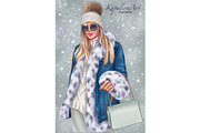 Winter Fashion girl clipart, a Person Illustration by KupalinaArt (Thumbnail 6 of 6)