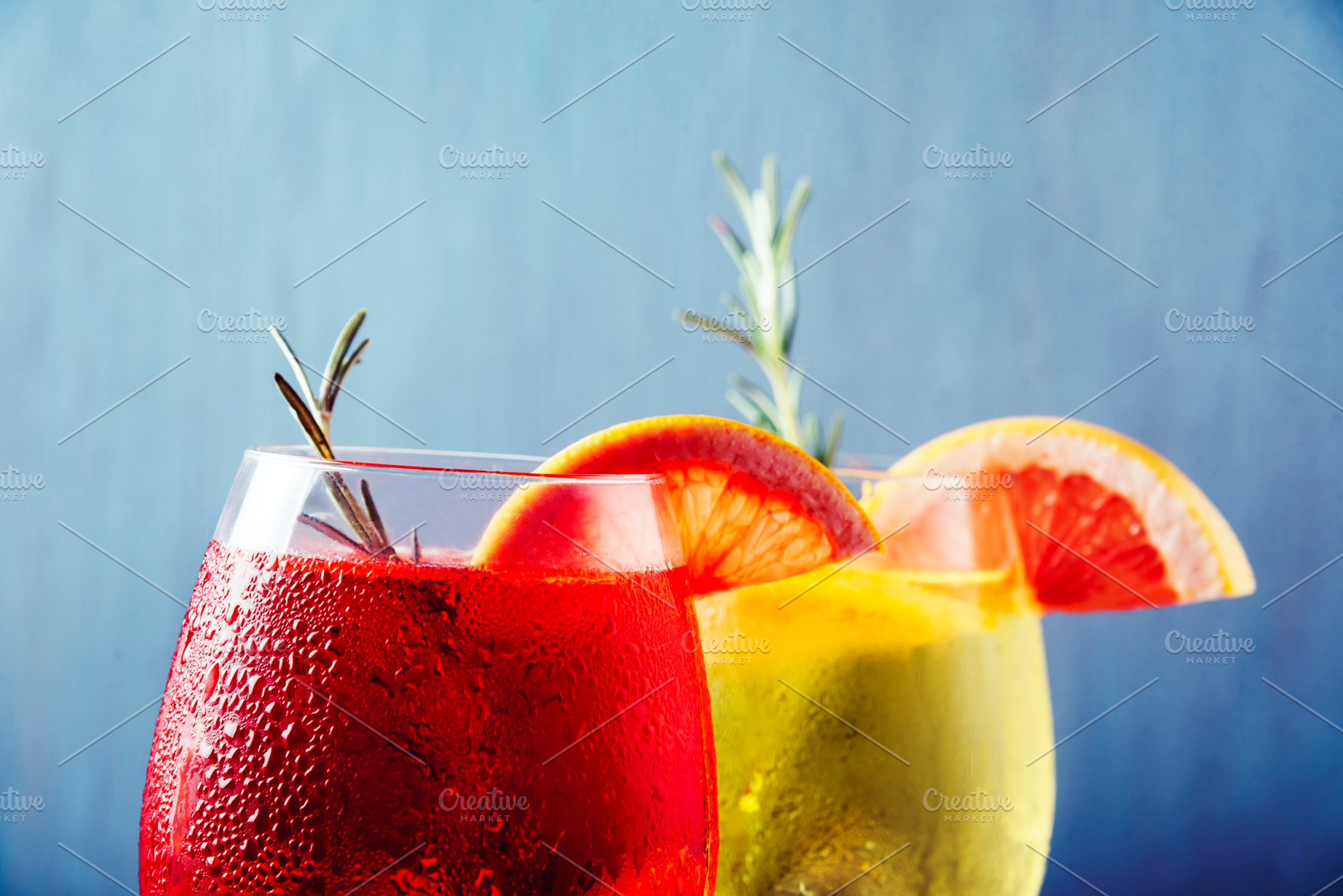 Aperol spritz cocktail with rosemary, a Food & Drink Photo by hitdelight