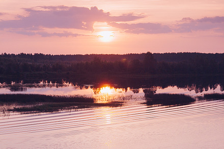 Landscape on sunset stock photo containing background and beautiful, a Nature Photo by telnyaw