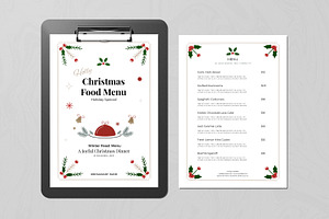 Christmas Food Menu for Restaurants, a Flyer Template by MightyDesign