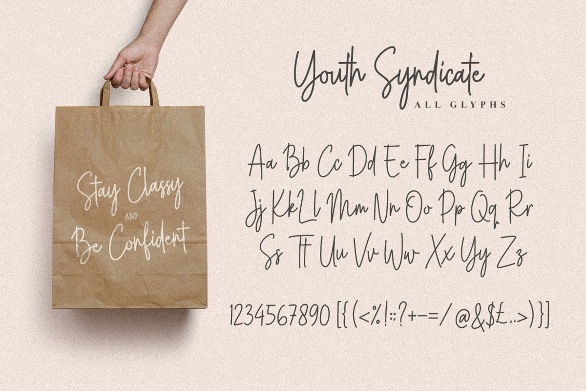 Youth Syndicate Signature Font, a Handwritten Font by Heinzel Std (Photo 15 of 22)