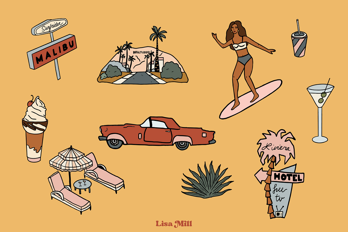 Summer vibes bundle, an Object Graphic by Lisa Mill (Photo 2 of 9)