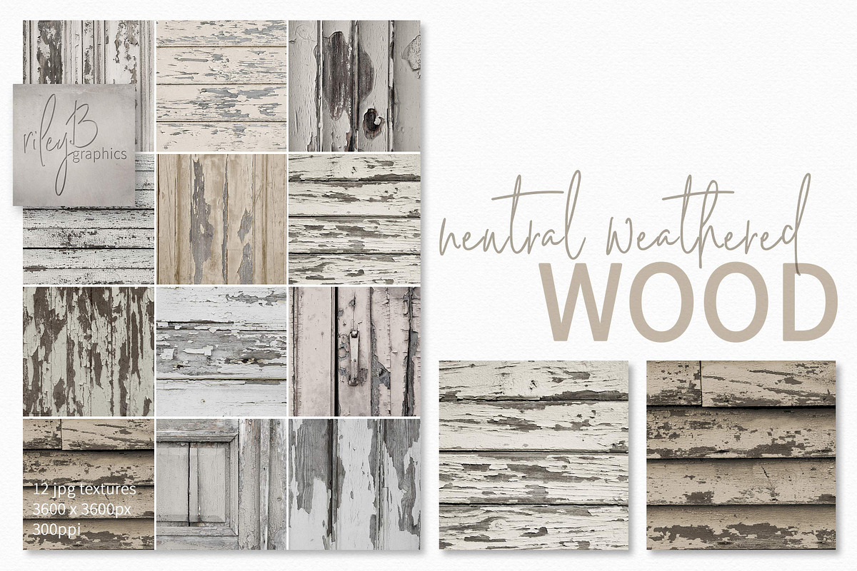 Neutral Weathered Wood, a Texture Graphic by rileyBgraphics (Photo 1 of 8)