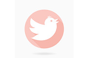 Flying Bird Flat Icon, an Outline Icon by FineArtStudio (Thumbnail 1 of 3)