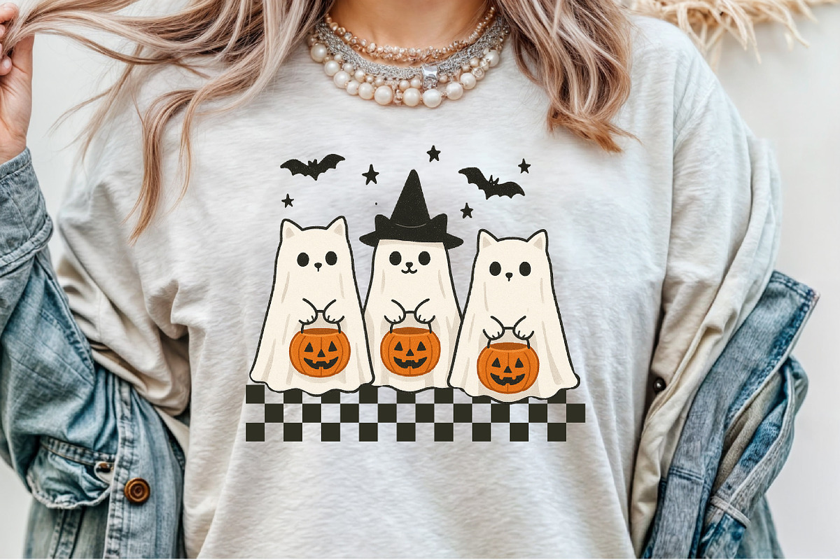 Ghost Spooky Cat Pumpkin Halloween P, an Illustration by Sublimation Artist (Photo 7 of 9)